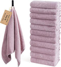SEMAXE 12-Pack Purple Cotton Hand Towels by SEMAXE