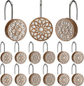 BreezeHug 12 Pcs Boho Shower Curtain Hooks Decorative Shower Curtain Hanger by Unknown