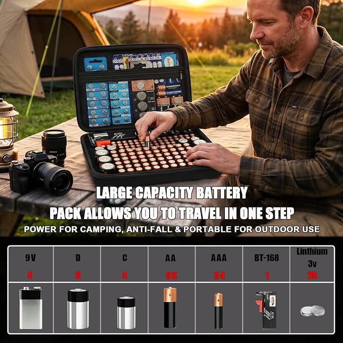 Comecase Battery Organizer Storage Case - Image 2