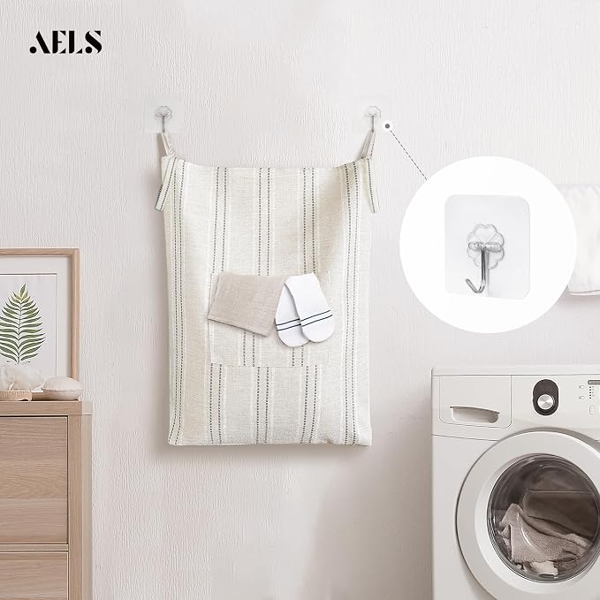 AELS Farmhouse Hanging Laundry Hamper - Image 7