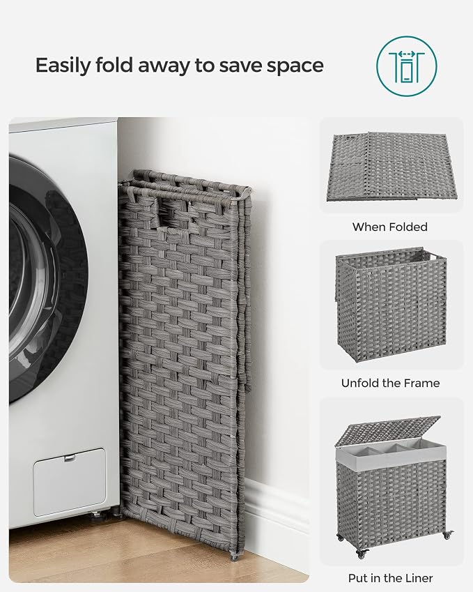 SONGMICS Rolling Laundry Hamper - Image 9