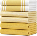 Premium Kitchen Towels 6 Pack 100% Cotton 20"x28" Dish Towels by BumbleTowels
