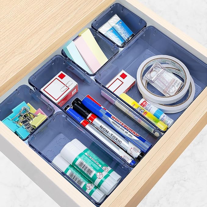 10 PCS Drawer Organizer Set, 5 Size Bathroom and kitchen organizer Trays | - Image 6