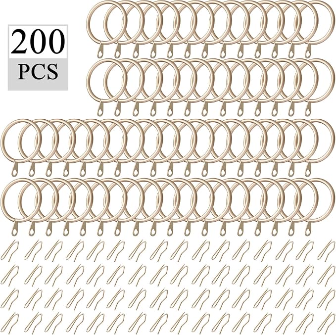 Qunclay 100 Set 0.98 Inch Metal Curtain Rings - Image 2