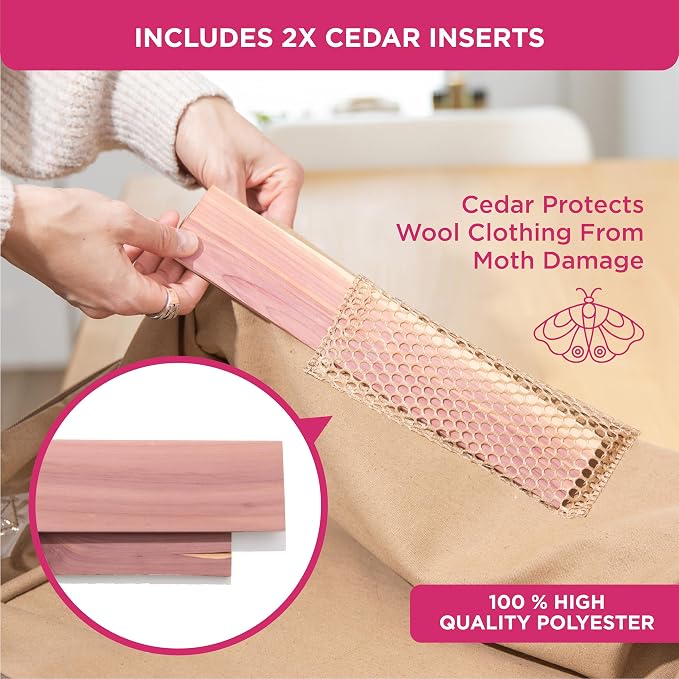 Cedar Clothes Storage Bag Organizer, Protects From Moths, Dirt & Dust, Underbed - Image 2