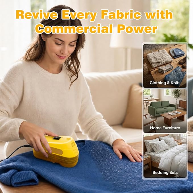 Fabric Shaver for Clothing and Furniture, 30W Commercial Corded Lint Remover - Image 5