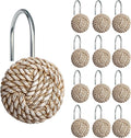 Sunlit Boho Knots Shower Curtain Hooks, Home Decorative Shower Curtain Rings by Sunlit