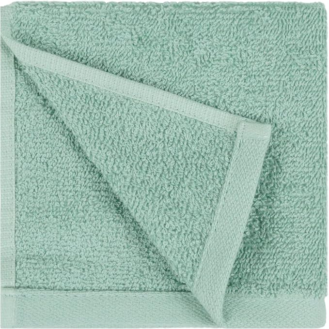 Amazon Basics Washcloth for Bathroom, 100% Cotton Extra Absorbent, Fast Drying - Image 9
