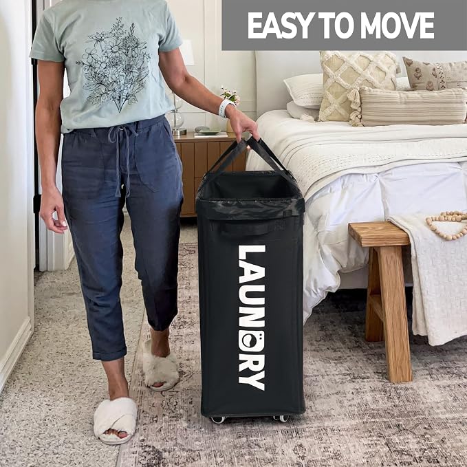 Goodpick 2-Pack Rolling Dirty Clothes Hamper - Image 5