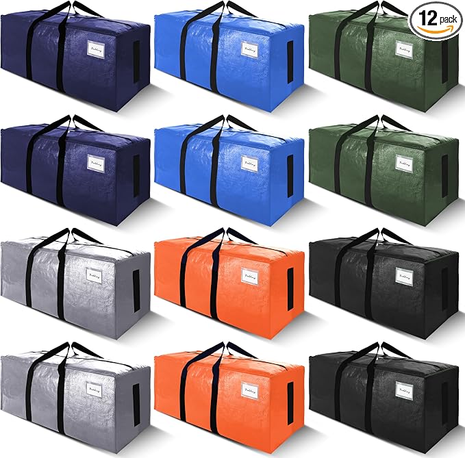 SWEET DOLPHIN 12 Pack 200LB Heavy-Duty Moving Bags by SWEET+DOLPHIN