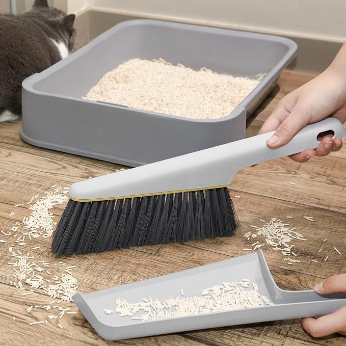 Lumkew Hand Small Broom and Dustpan Set, Compact Handheld Dust- Pan and Brush - Image 8