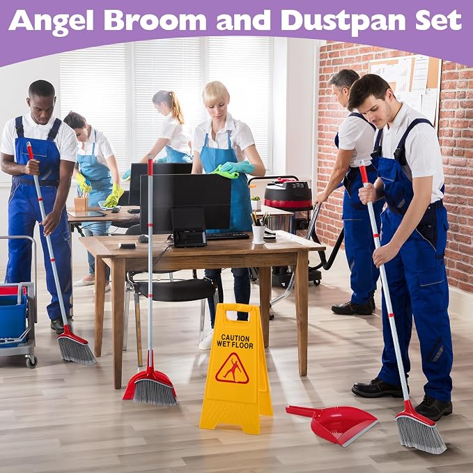 5 Pcs Broom and Dustpan Set, 54 Inch Indoor Angle Broom | Kitchen Cleaning - Image 7