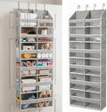 HOMELUX THEORY Over the Door Organizer, 6-Tier XL, 100D Fabric, Light Gray by HomeluxTheory