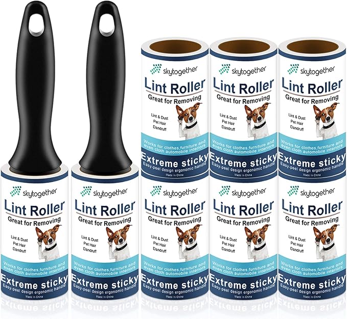 Lint Rollers for Pet Hair, 512 Sheets, 8 Refills + 2 Handles - Image 8