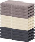 Homaxy 100% Cotton Waffle Weave Kitchen Dish Towels 24-Pack, Mixed Color | 13 x by Homaxy