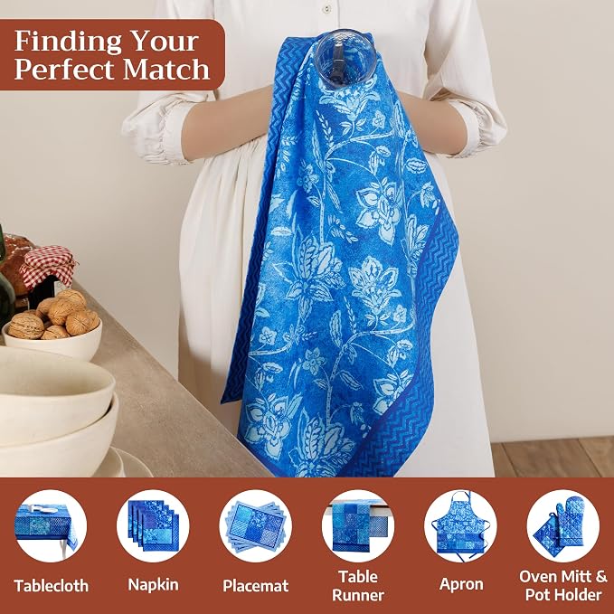 Maison d' Hermine Kitchen Towels Set of 3 Reusable 100% Cotton 27.50" x 20" - Image 4