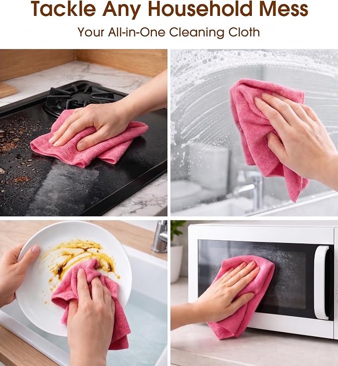KitchLife Microfiber Cleaning Cloth Roll, 100 Pack - Image 4