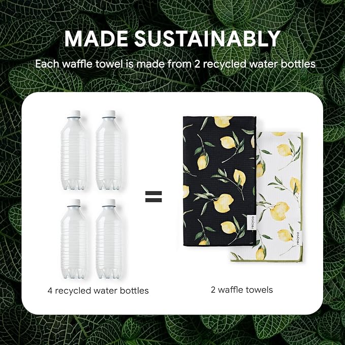RECYCO Waffle Kitchen Towel Set of 2 - Image 5