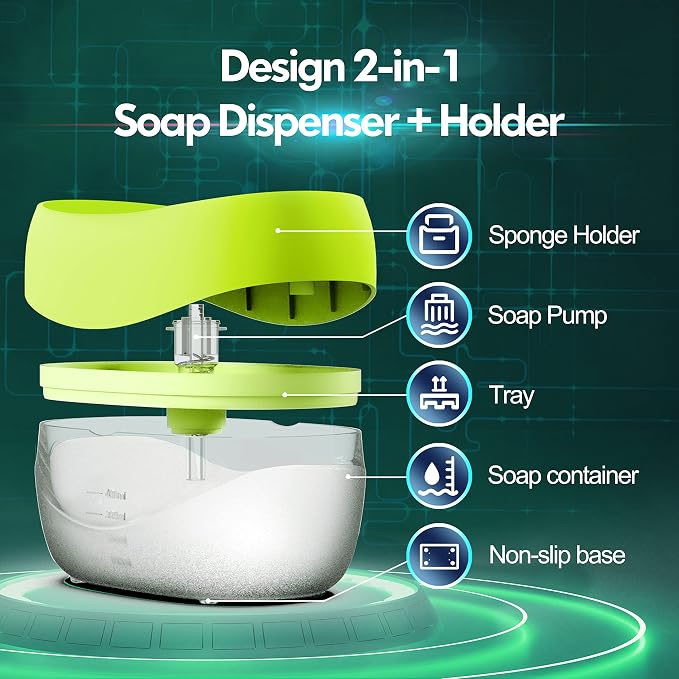 Dish Soap Dispenser with Sponge Holder - Image 5