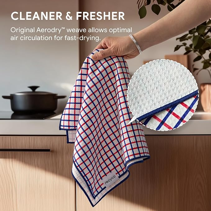 RECYCO Waffle Kitchen Towel Set of 2 - Image 5