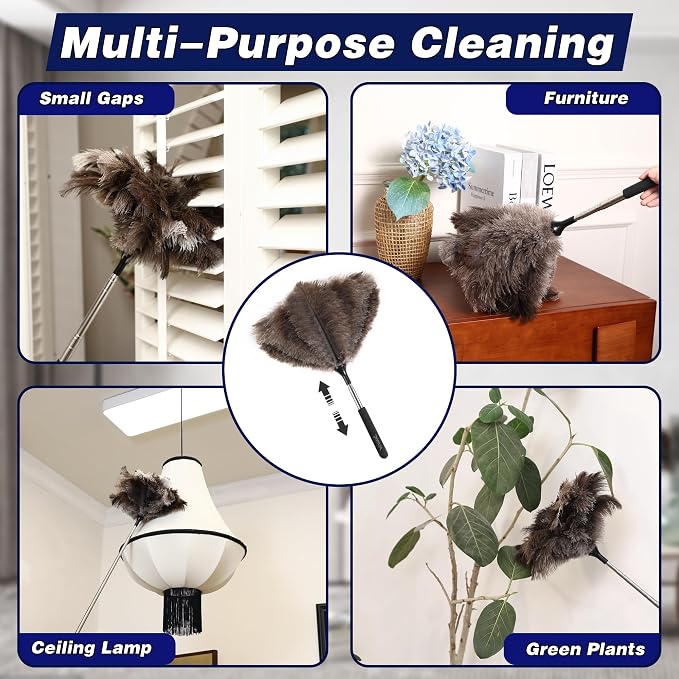 Soarer Extendable Ostrich Feather Duster, Handle Duster - Image 6