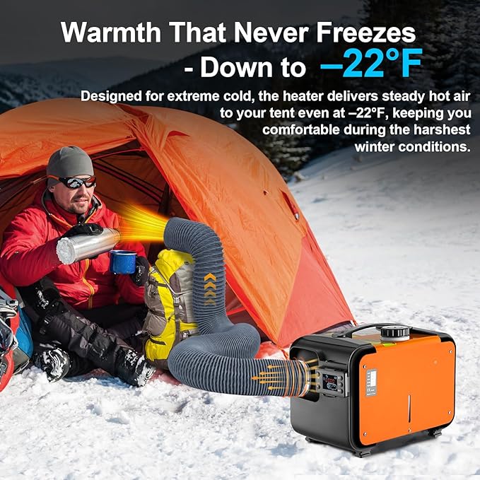 Diesel Heater Exhaust Pipe, 3 Inch X 16 FT Flexible Nylon Ducting – Wear-Resistant & Tear-Proof Venting Hose, Upgraded Fire-Resistant Hose for HVAC, Greenhouse & Diesel Heater