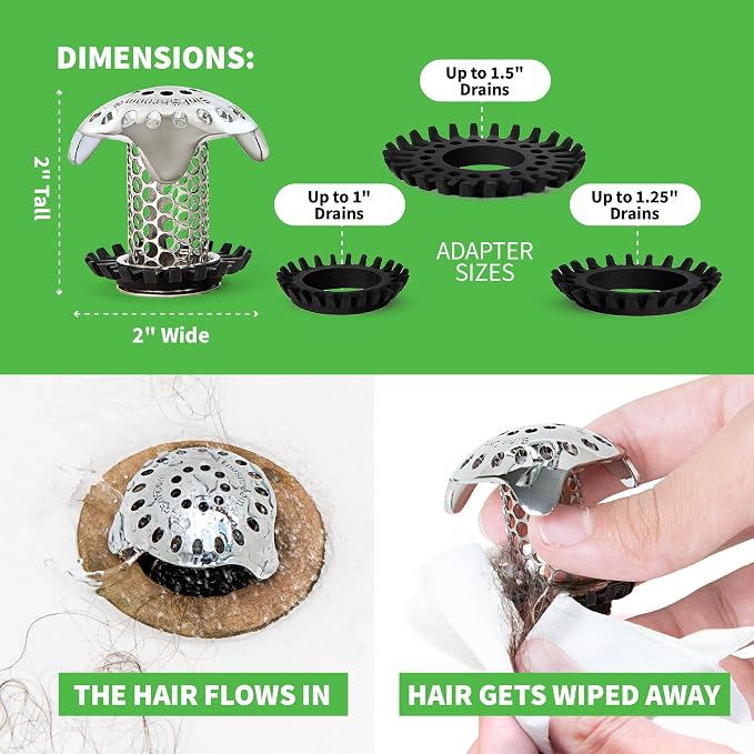 SinkShroom Ultra Revolutionary Bathroom Sink Drain Protector, Stainless Steel - Image 8