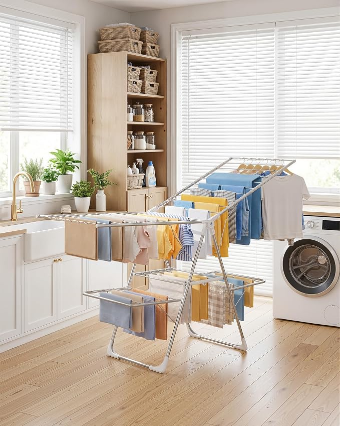 Sakugi Clothes Drying Rack, Foldable 2-Level - Image 3
