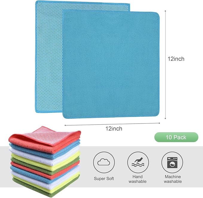 SINLAND Dish Cloth for Washing Dishes Kitchen Washcloth Cleaning Cloth - Image 2