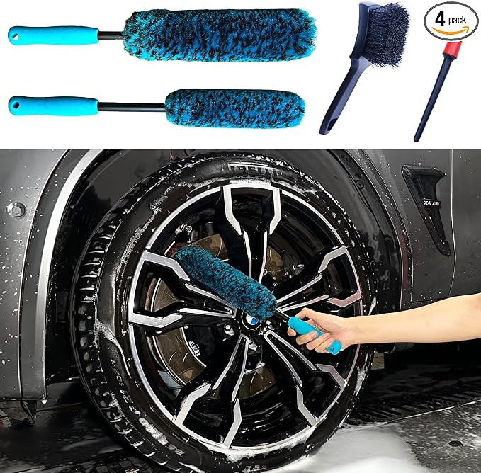 PRO Choice 4 Pack Long Handle Wheel Brush Kit by OeSee