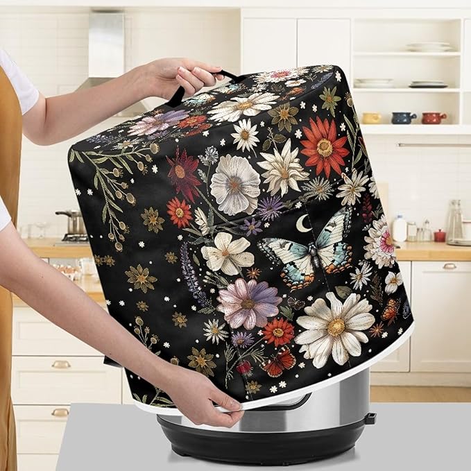 Butterfly Dust Cover Instant Pot Heavy Duty Waterproof Dust Pressure Cooker Cover Case for Instant Pot Pressure Cooker Instant Pot Appliance Covers Pressure Cooker Size S
