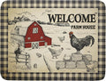 Farmhouse Rooster Dish Drying Mat 18x24 Inch Country Chicken Absorbent Dish by Giwawa