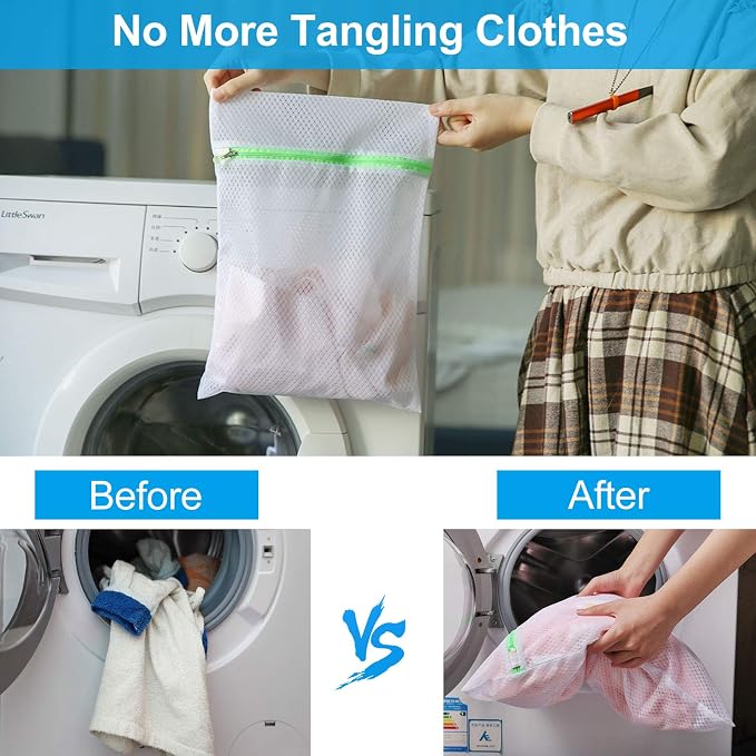 GOGOODA 5 Set Mesh Laundry Bags, Delicates Washing Bags - Image 6