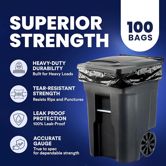 Plasticplace 64-65 Gallon Trash Can Liners - Image 5