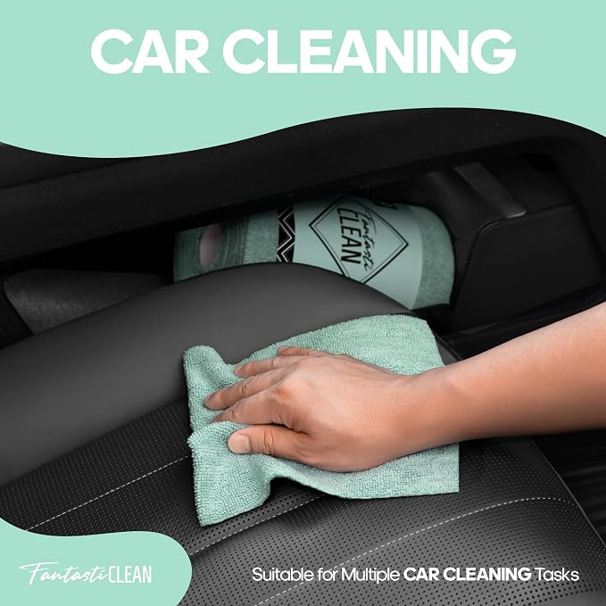 Fantasticlean Microfiber Cleaning Cloth Roll, 60 Pack, Mint Green - Image 6