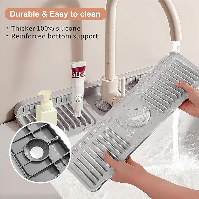 18 inch Silicone Faucet Mat for Kitchen Sink - Image 5