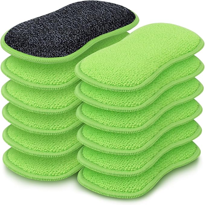 HOMEXCEL Dish Sponge 12 PK, Microfiber Kitchen Sponges by HOMEXCEL