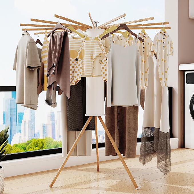 LIENAHU Clothes Drying Rack Tripod, Drying Rack Clothing, Laundry Drying Rack - Image 2