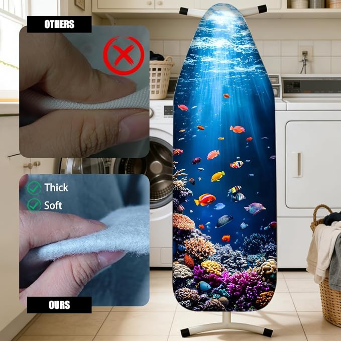 Nuxovilar Coral Fish Ironing Board Cover 15x54 Needle Cotton - Image 4