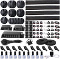 N NOROCME 192 PCS Cable Management Kit 4 Wire Organizer Sleeve | 11 Cable Holder by N+NOROCME