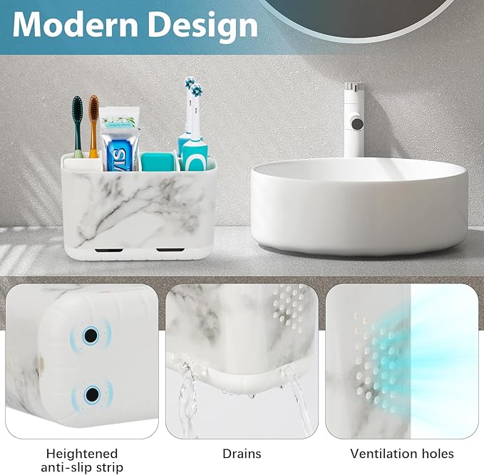 Boperzi Toothbrush Holders for Bathrooms Organizers and Storage, Large Tooth - Image 4