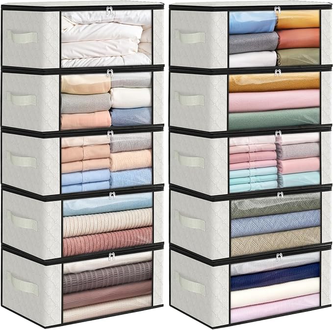 35L Closet Organizers, Foldable Under Bed Storage Containers | Storage Bags by Fabtotes
