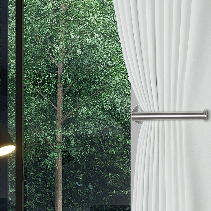 Groleca Adhesive Curtain Holdbacks No Drill Curtain Tiebacks, 2 Pack, Metal - Image 4