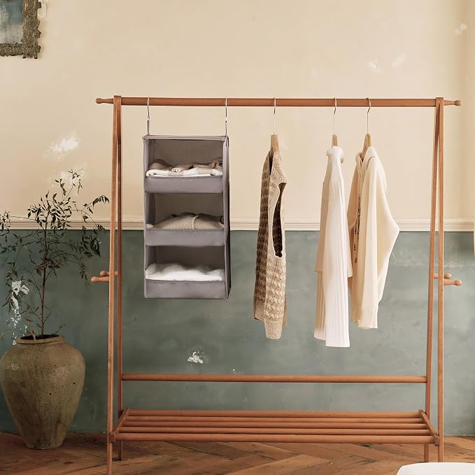 GRANNY SAYS 3-Shelf Hanging Closet Organizer, Foldable Storage, No-Sag Support - Image 2