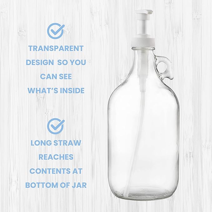 kitchentoolz Half Gallon Glass Laundry Detergent Dispenser - Image 3