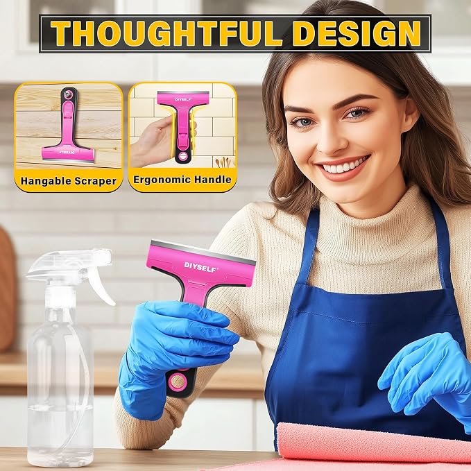 DIYSELF Window Scraper with 10 Extra 4" Razor Blades, Razor Scraper Tool | Wide - Image 3