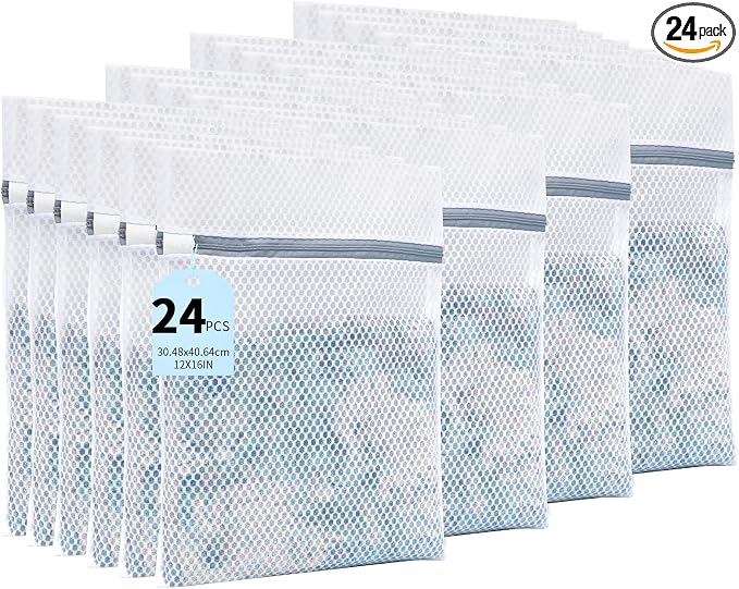 24PCS 12X16IN Laundry Bags Mesh Wash Bags by SUOSEC
