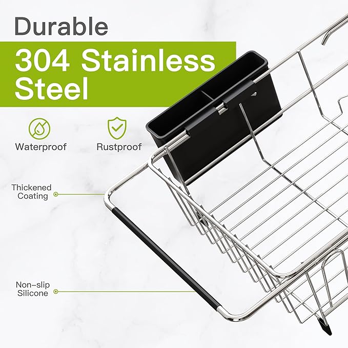JASIWAY Dish Drying Rack in Sink, Dish Drainer - Image 5