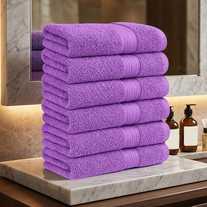 100% Cotton Hand Towels 18x28 Inches, 600 GSM, Soft & Absorbent - Image 2