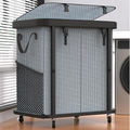 Laundry Basket with Wheels, 190L Laundry Hamper 2 Setion by Unlockyourhomestoragelife